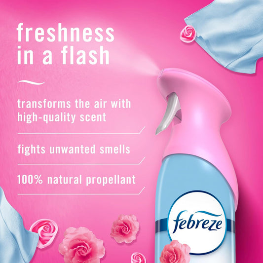 Air Mist Air Freshener Spray, Odor-Fighting Room Spray, Air Fresheners for Home and Bathroom and Kitchen, Aerosol Can, Downy April Fresh Scent, 8.8oz (Pack of 2)