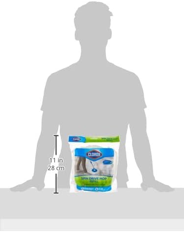 Clorox Spin Dry Mop Machine-Washable Refill Head, One Refill, White