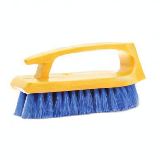 Rubbermaid Commercial RCP6482COB RCP6482COB-Iron-Shaped Scrub, 6quot Brush, White Plastic Handle Bristles, Navy (Or Navy Blue)