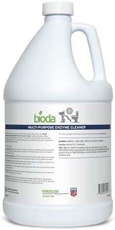 Bioda Multi-Purpose Probiotic Enzyme Cleaner and Deodorizer | Professional Strength | Trash Can Deodorizer, Pet Stains and Odors, Drains, Floors, Bathrooms, Toilets | Made in USA | 1 Gallon