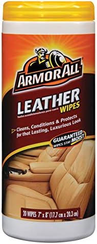 Armor All 8132326 Leather Cleaner, Assorted - 20 Wipes (Pack of 2)2