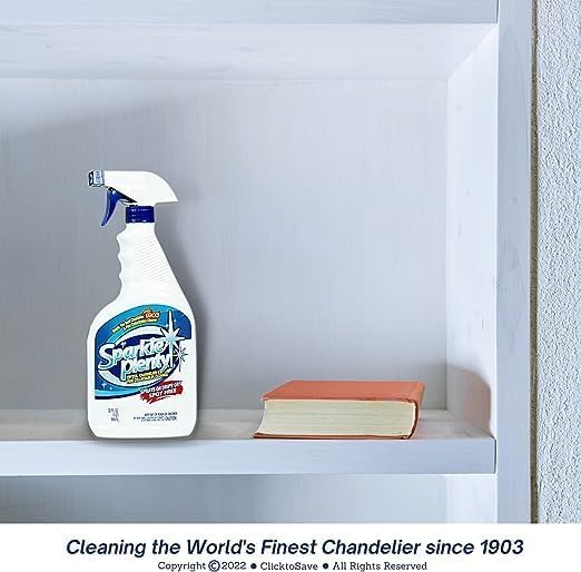 Sparkle Plenty Chandelier Cleaner Drip Dry Spray No Wipe - Dust Remover & Streak Free Glass Cleaner Spray for Chandeliers Crystals & Window Screen Surface - All Purpose Cleaning Supplies (32 oz)