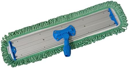 Real Clean 24 Inch Green Fringe Microfiber Dust Mop Pads (Pack of 2)