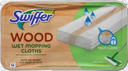 Swiffer Heavy Duty Mop Wet Multi-Surface Cloth Refills for Floor Mopping and Cleaning, Hardwood Floor Cleaner, 20 count