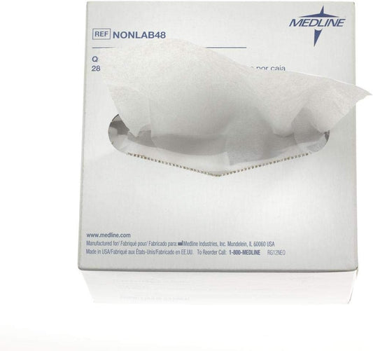 Medline Delicate Task Wipes, Low Linting Lab Wipes, 4" x 8", Multi-Purpose Cleaning, 280 per Box