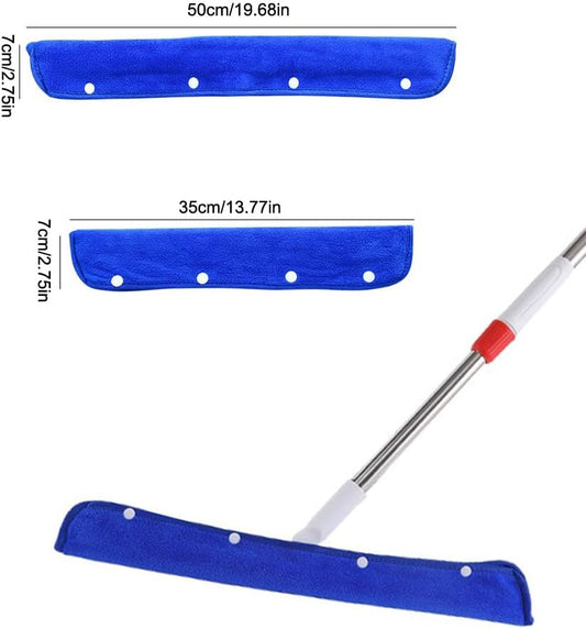 2 Pack Floor Squeegee Broom Cover Wrap Mop Sweeping Cloth Baseboard Cleaner Tool Adapter Converter for Multifunction Magic Broom Floor Squeegee Brooms Rubber Garage Shower Floor Scrubber