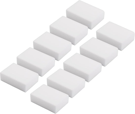 Melamine Foam Cleaning Sponges Multi-Purpose Eraser Sponge for Kitchen Bathroom Household Cleaning Stain Removal No Chemical Required Durable Magic Cleaning Pads 10x7x3cm White