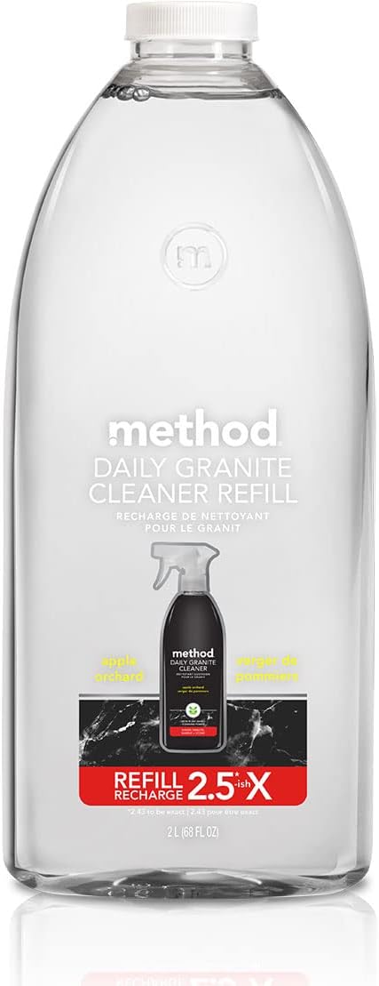 Method Daily Granite Cleaner, Apple Orchard, Set includes 68 oz. Refill and 28 oz. Spray Bottle, 28 Ounce Spray and 68 Ounce Refill