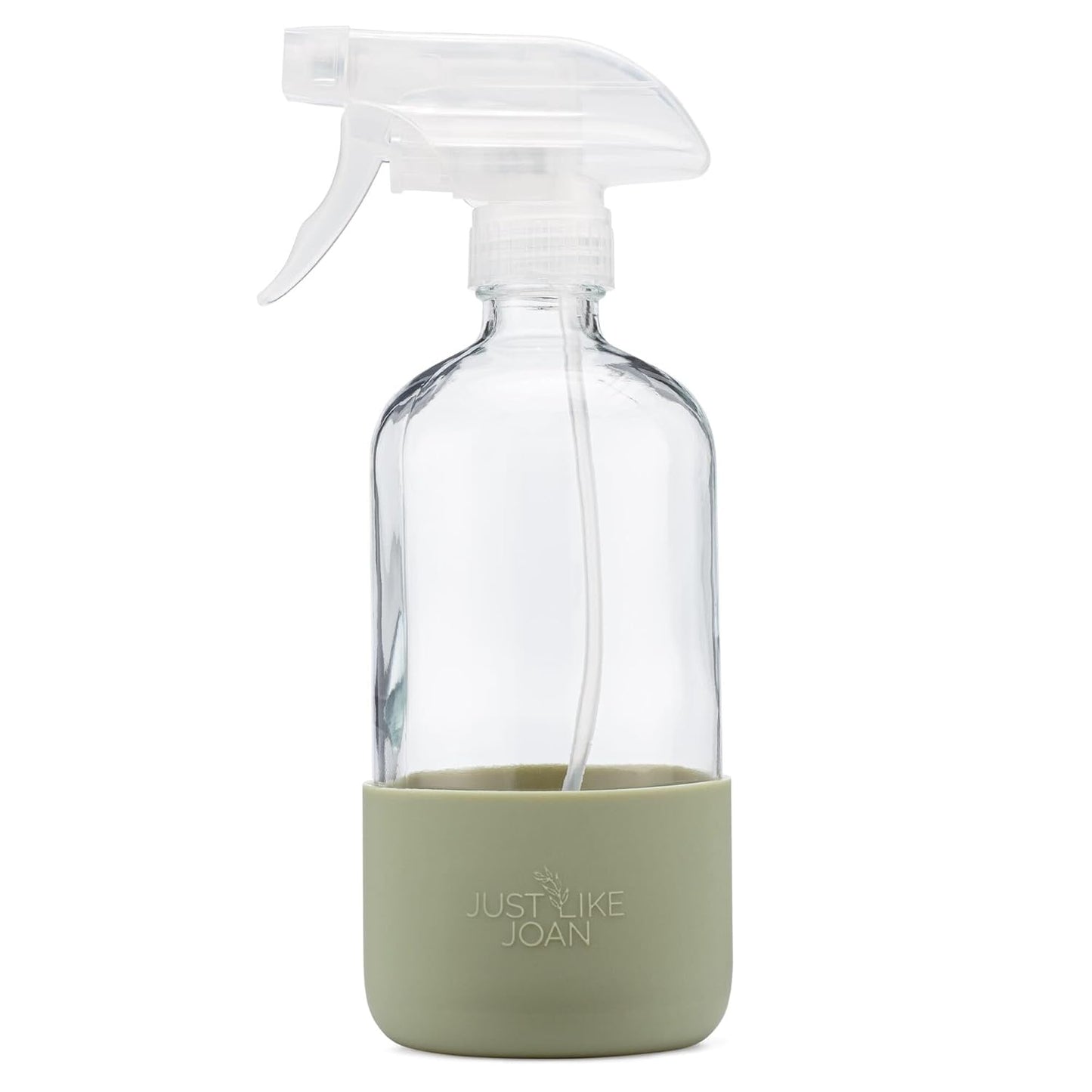 Clear Glass Spray Bottle with Silicone Sleeve for Cleaning Solutions, Essential Oils, Plants, Vinegar - 16 oz, Refillable, Food Safe (2-PACK: Rich Black & Ocean Turquoise)