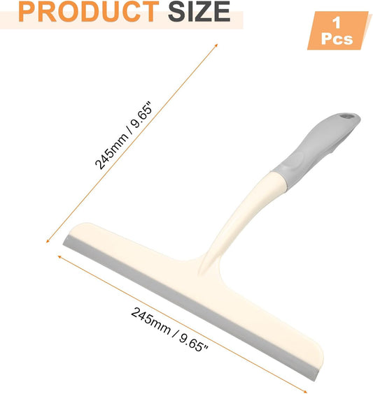 HARFINGTON Shower Squeegee 9.8 Inch Length Water Blade Cleaner Tool Household Mirror Squeegee with Hole for Windshield Window Cleaning Glass Door, Pink