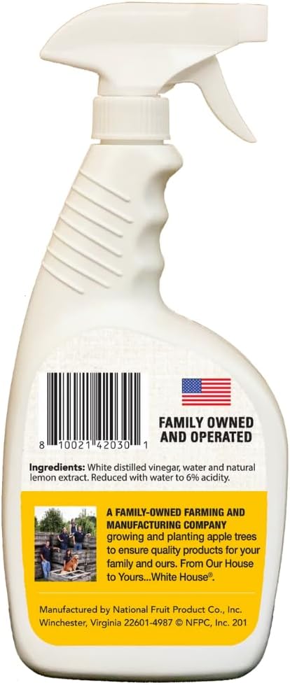 White House All Natural Lemon Cleaning Vinegar Multipurpose Spray, 32 oz (Pack of 1)