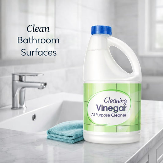 All Purpose Distilled White Vinegar Cleaning Solution, 64 fl oz Large Size, Multi-Use Household Cleaner for Kitchen, Bathroom, Glass & Surface Care