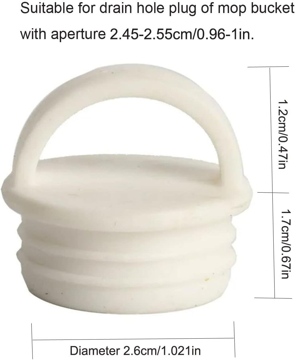 5 Pack Mop Bucket Drain Plug Replacement Sink Hole Stopper with Grips End Cap Cover for Mop and Bucket with Wringer Set Commercial Mop Bucket Spin Mop System Flat Squeeze Mop 19mm 3/4 Inch