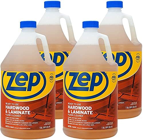 Zep Industrial Hardwood and Laminate Floor Cleaner - 1 Gallon - ZUHLF128 - Removes Spots, Stains and Scuffs. Cleans and Restores Shine