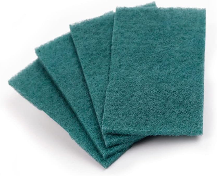 Generic Fine Multi-Scrubber, 4 Count, Heavy Duty, Utility Sponge, Green, For Glass, Plastic, Stainless Steel, Porcelain, Wood, Stone, Ceramic, Vinyl, Aluminum, Melamine