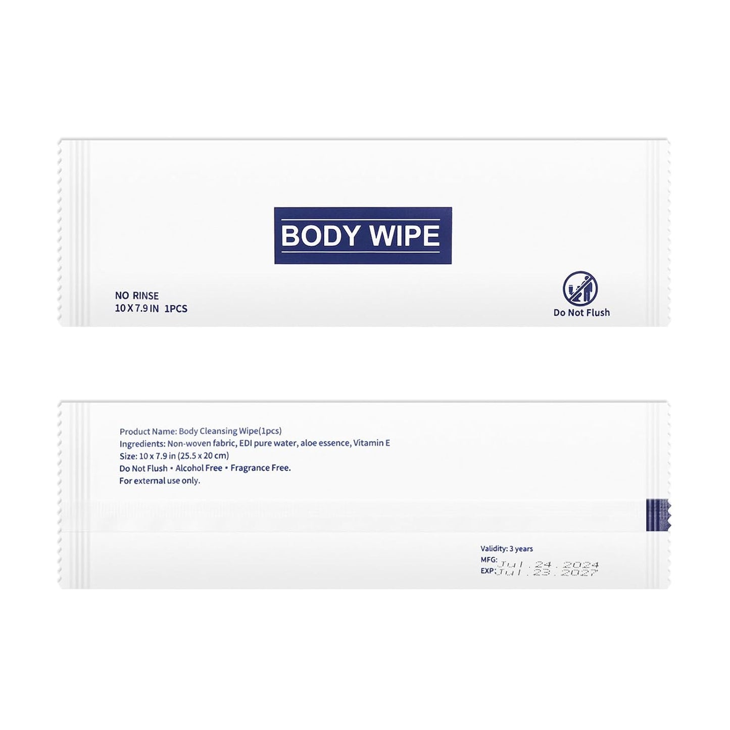 30 pcs Body Wet Wipes Individually Wrapped, Disposable Skin Cleansing Wipes, Individual Wrapped, Safe, Convenient, Lightweight, Aloe Vera for Butt, Hands, Face Cleaning, Daily Use
