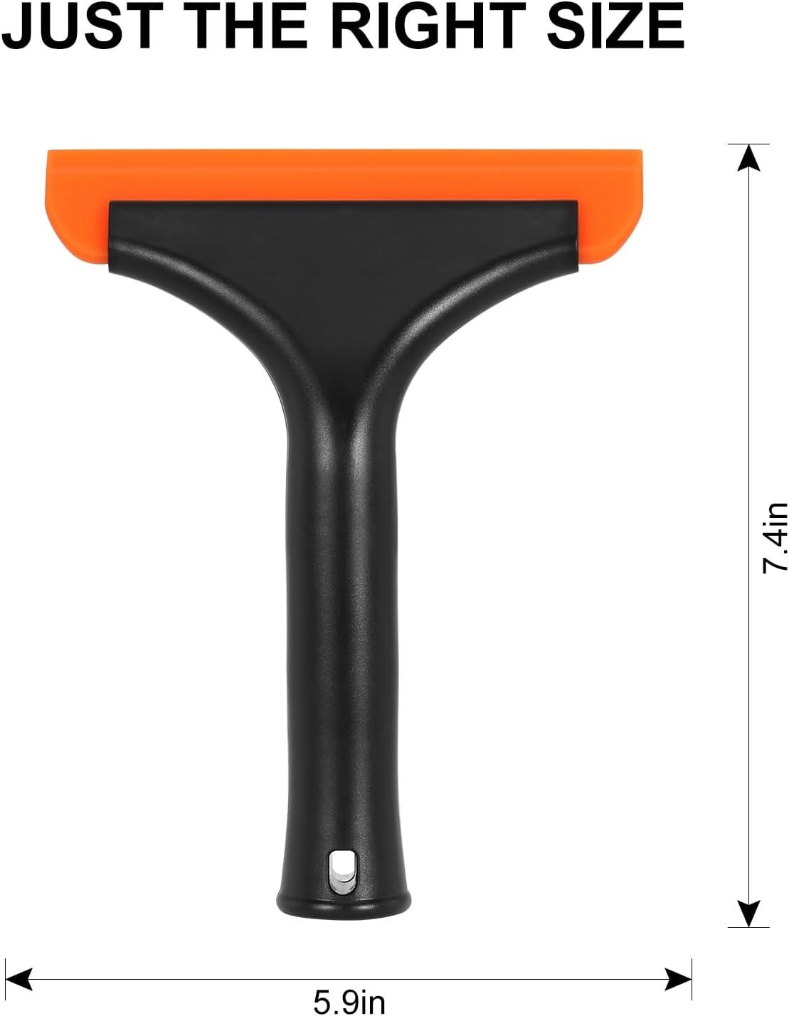 SetSail Shower Squeegee for Glass Doors Small Squeegee for Shower Glass Door Mini Silicone Squeegee for Car Window Cleaning 2 Packs, All Black