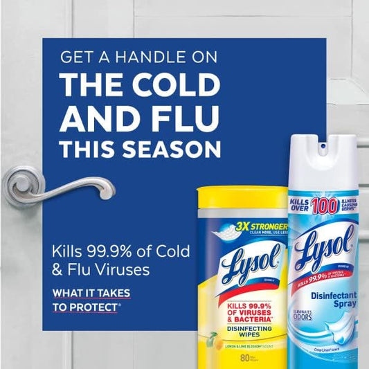 LYSOL Disinfecting Wipes - Lemon & Lime Blossom To-Go Flatpack 15 ct. (Pack of 6)