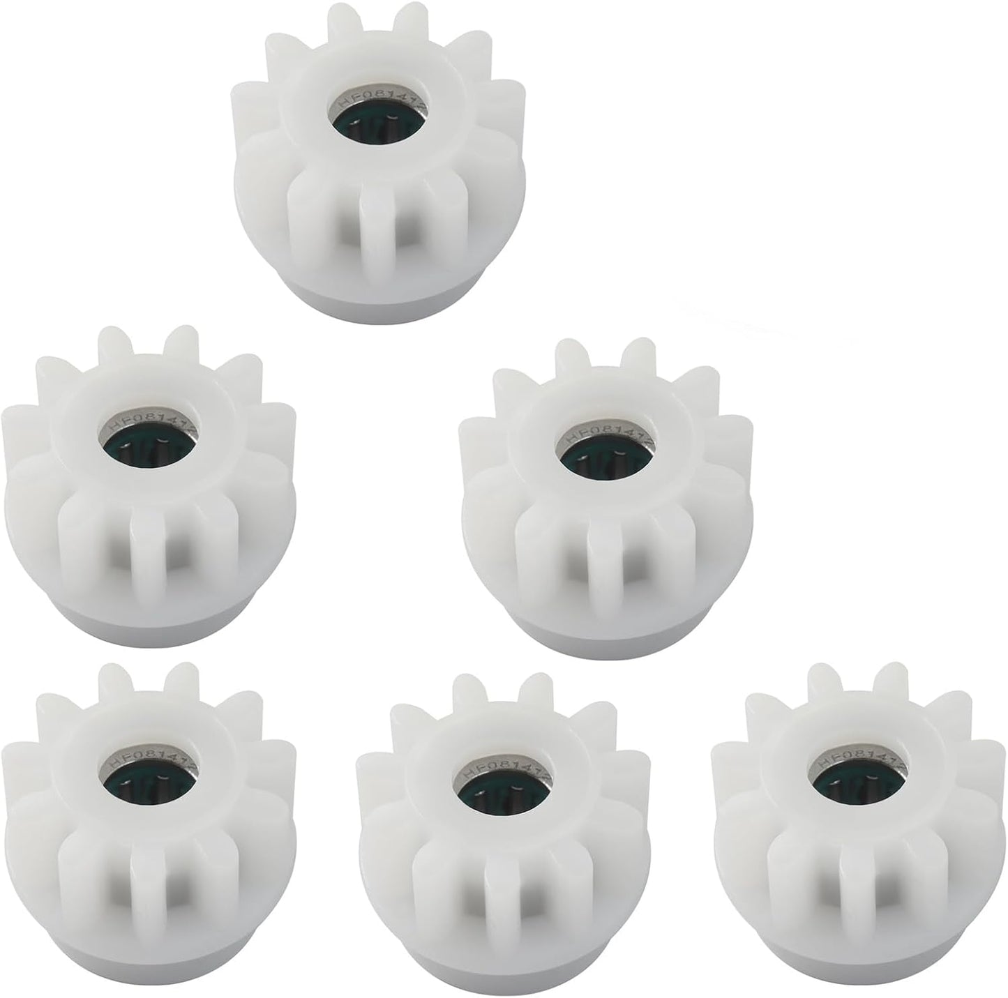6 Pack Spin Mop Bucket Gear Replacement – Stainless Steel & Plastic White Gears, One Way Clutch Bearing Sprockets for Spin Mop Bucket Repair