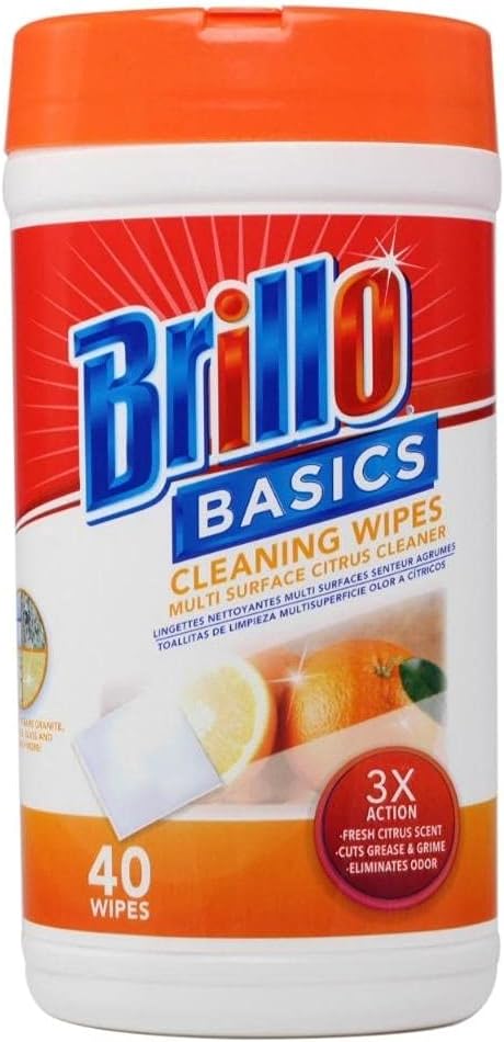 Multi Surface Citrus Cleaning Wipes Orange 40 Count