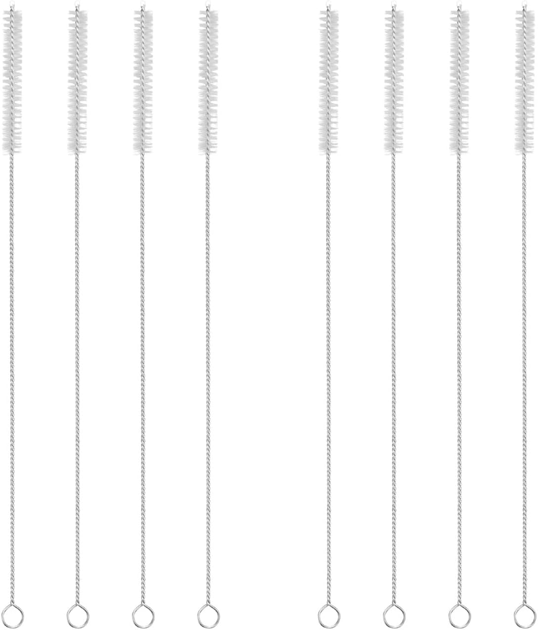 GFDesign Drinking Straw Cleaning Brushes Set 17" Extra Long 1/2" Extra Wide Pipe Tube Cleaner Nylon Bristles Stainless Steel Handle - 17" x 1/2" (12 mm) - Set of 4