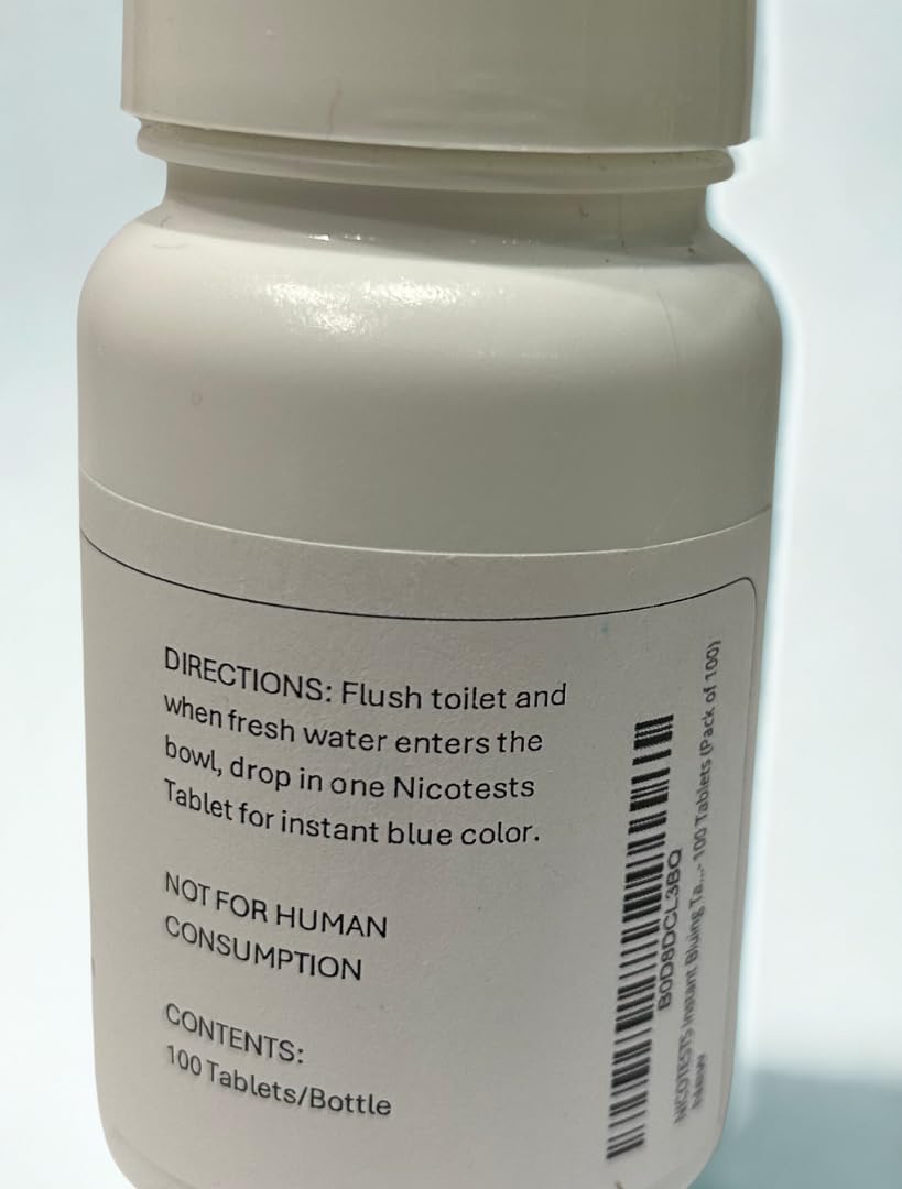 Instant Bluing Tablets Blue Tablet - Dissolves in Toilet Water -Test Adulteration Prevention - 100 Tablets (Pack of 100)