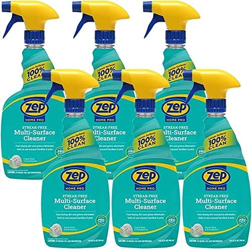 Zep Home Pro Streak-Free Multi-Surface Cleaner - 32 Fl. Oz. - R49406 - Pro Trusted Cleaning Power: Now in Refreshing Scents and Family Friendly Formulas (6)…