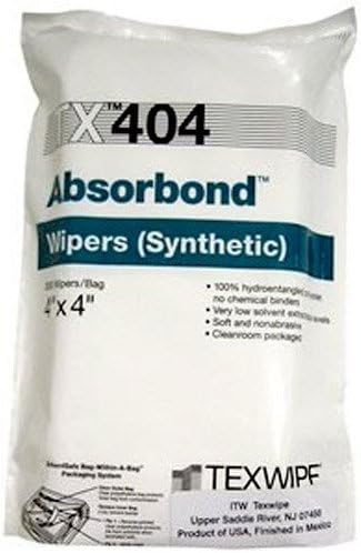 Texwipe TX404 Absorbond 4" x 4" Polyester Cleanroom Wiper (Pack of 1200)