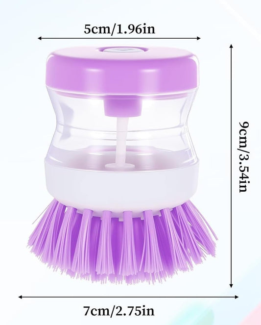 3Pcs Dish Brush with Soap Dispenser Soap Dispensing Brush Washing Utensils Kitchen Scrub for Cleaning Dishes Pot Pan Sink
