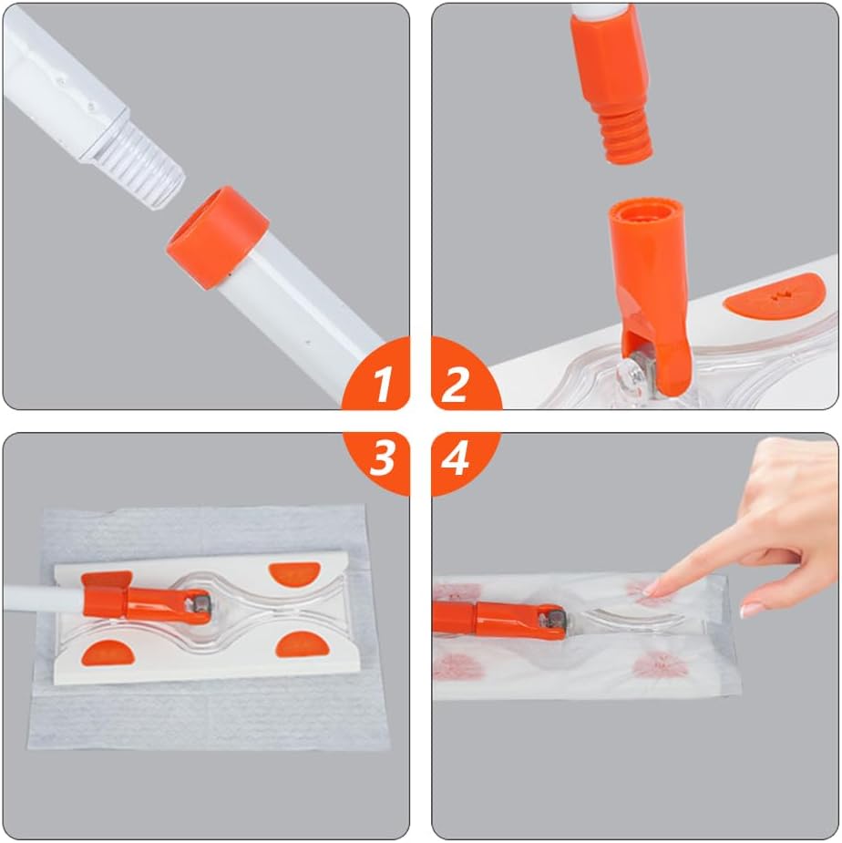 Magic Sponge Eraser Mop Pad,Melamine Sponge Mop Pad Refill for Kitchen Bathroom Swimming Pool Boat(Mop Pad Refill,10"x4.7"x0.47")