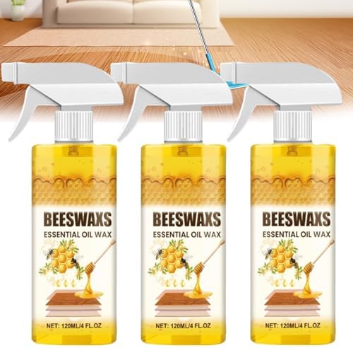 Beeswax Essential Oil Wax,Beeswax Furniture Polish Spray,Beeswax Essential Oil for Wood,Beeswax Oil for Wood,for Floors and Furniture (2PC)