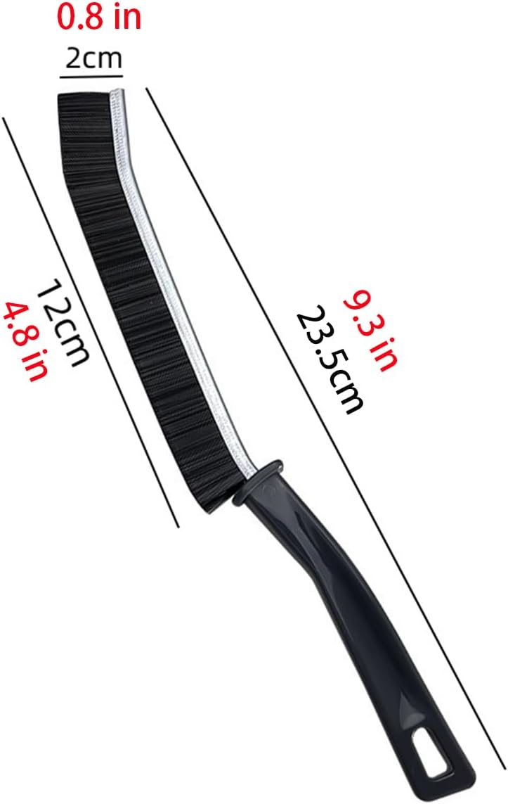 10PCS Crevice Cleaning Brush, Dead Corner Groove Tiles Gap Brush, Hard Bristle Thin Gap Brush Multifunctional Corners Cleaning Tool for Bathroom, Kitchen, Window, Sink, Toilet (5 Black + 5 White)