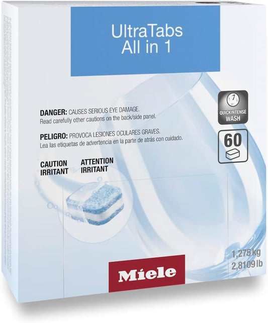 Miele Genuine UltraTabs All in 1 Dishwasher, 60 Detergent Tablets