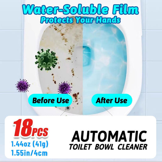(18 Count) Automatic Toilet Cleaner Tablets, Toilet Bowl Cleaner Tablets, Bathroom Toilet Tank Cleaner,Blue Cleaning Tabs for Bathroom Tank
