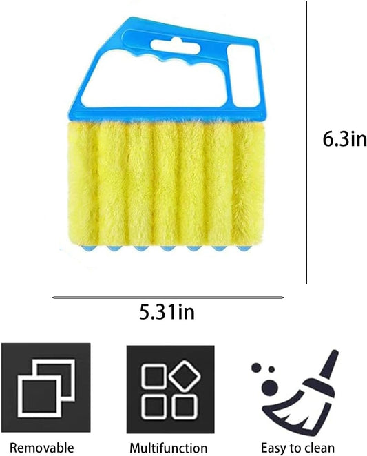 2 Pcs Blind Cleaner - Washable Window Blind Cleaner Duster Tool, Hand-Held Blind Duster for Wood Dlinds Mini Duster Brush Blind Dust Cleaner Venetian Shades Brush Window