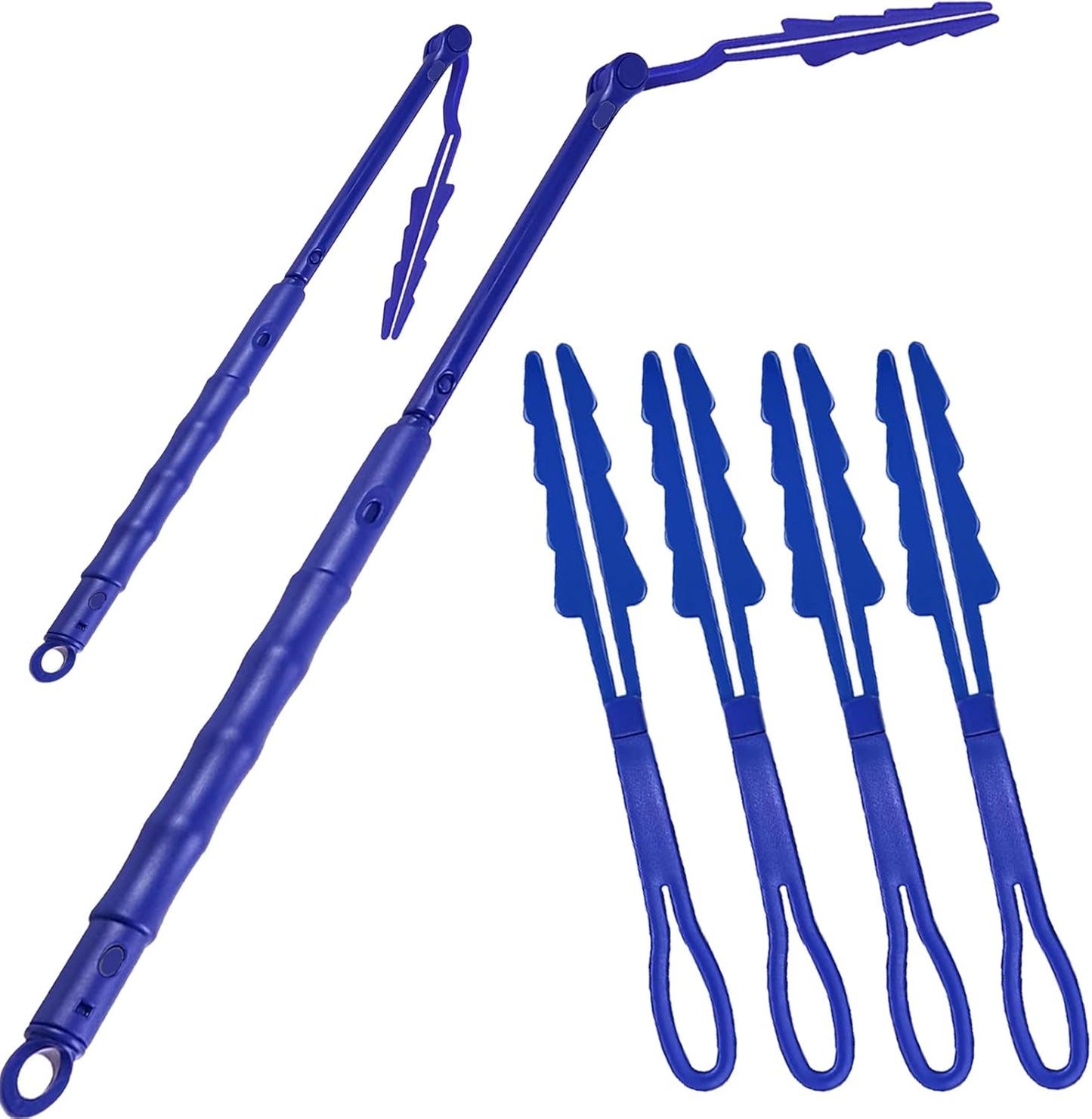 Replacement Handles Compatible with Swiffer Duster Refill, Swiffer Duster Extended Handle,Foldable & Extendable Dust Handle Only(Blue 3pcs)