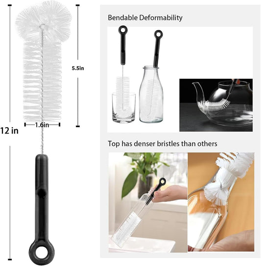 Bottle Brush and Straw Cleaner Brush Set