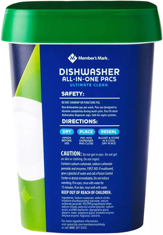 Member's Mark Auto Dishwasher Pacs, Ultimate Clean (105 Count)