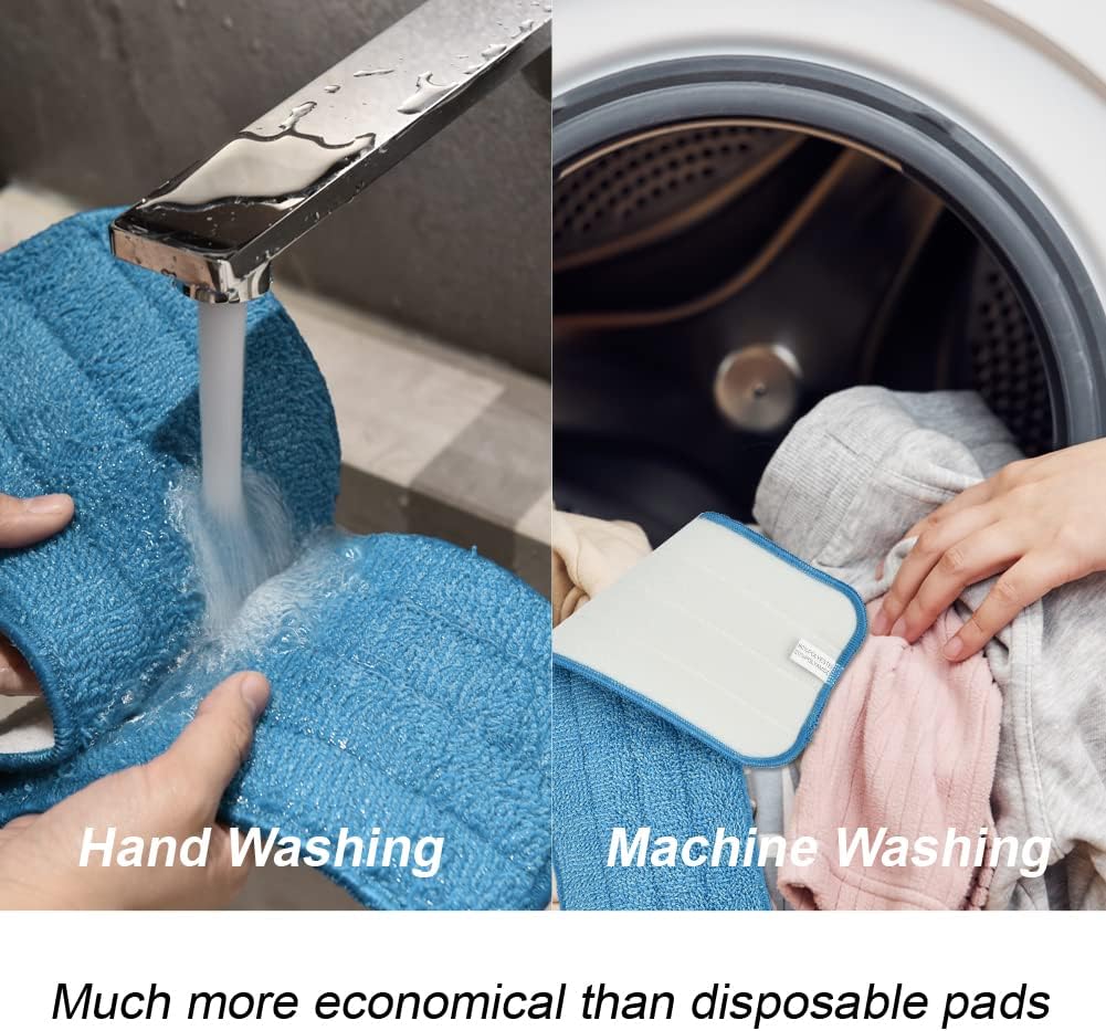 Layers 18"Microfiber Replacement Mop Pads- Reusable Mop Heads Refills fit for Most 16-18inch Spray Velcro Mop, Machine Washable Absorbent Mop Pads- 3Pack
