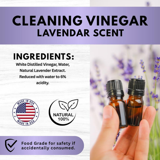 White House Cleaning Vinegar, Natural, Safe Multi-Purpose Home Cleaner (64 Fl Oz (Pack of 1), Lavender)