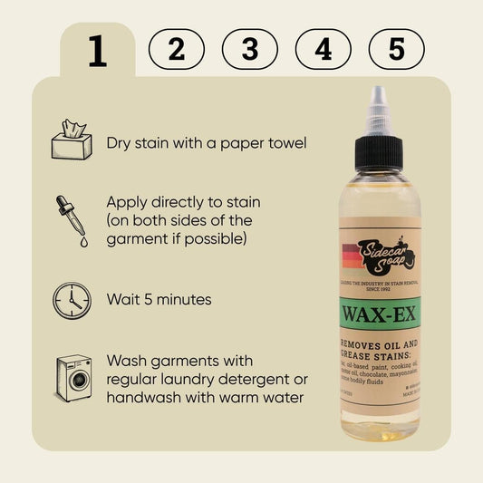 WAXEX Oil and Grease Stain Remover for Clothes - Sidecar Soap