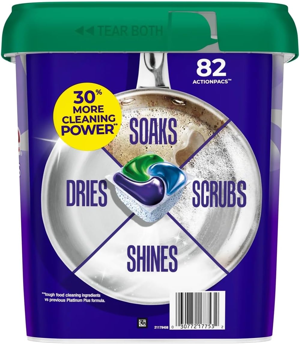 Cascade Platinum Plus Dishwasher Detergent, Fresh Scent, 82 Pacs with 24 bonus - 106 Pacs