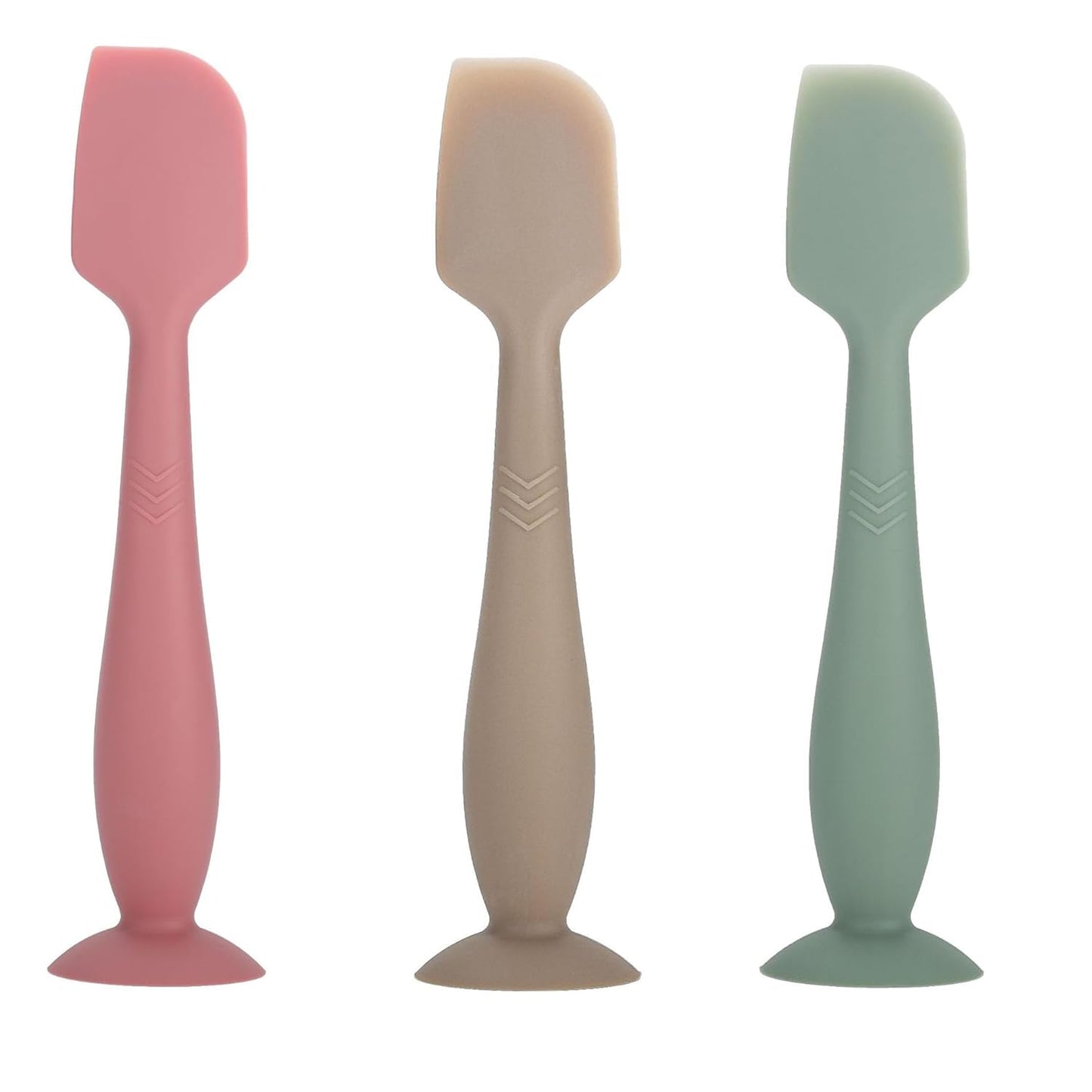 Baby Diaper Cream Spatula, Seeway 3 pack Baby Butt Paste Spatula, Diaper Cream Applicator, Silicone Butt Spatula for Newborn Babies (dark pink, green, brown)