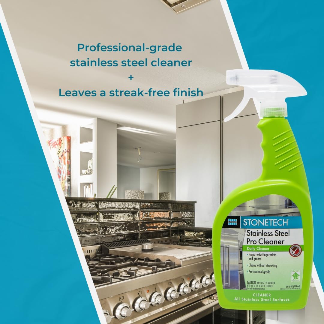 StoneTech® Stainless Steel Pro Cleaner, 24-Ounce (709mL), Spray Bottle