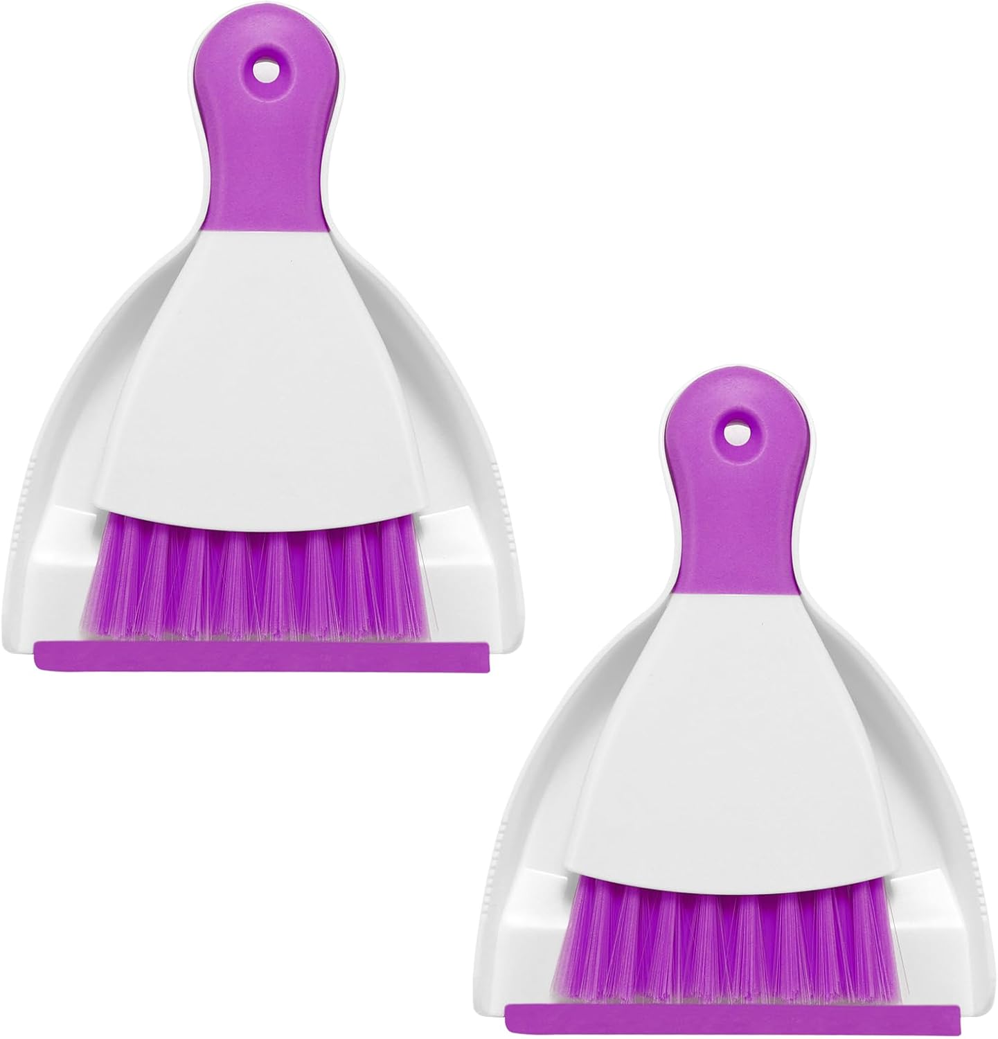 NACENA Mini Dustpan and Brush Set 2 Pack, Small Broom and Dustpan Set Dust Pan and Mini Hand Broom Dustpan and Broom Combo Compact for Home Table Keyboards Sofa Kitchen, Blue