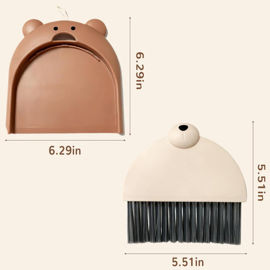 Dust Pan and Brush Set,Small Hand Broom and Dustpan Set for Home Cleaning Drawers Desktop Sofas Pet Care and Outdoor
