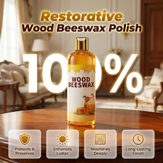 Beeswax Wood Polish, 2026 New Natural Beeswax Furniture Polish and Cleaner Micro Molecularized Essential Oil Spray Furniture Restorer for Floors Cabinets Tables (1PCS 120ML)