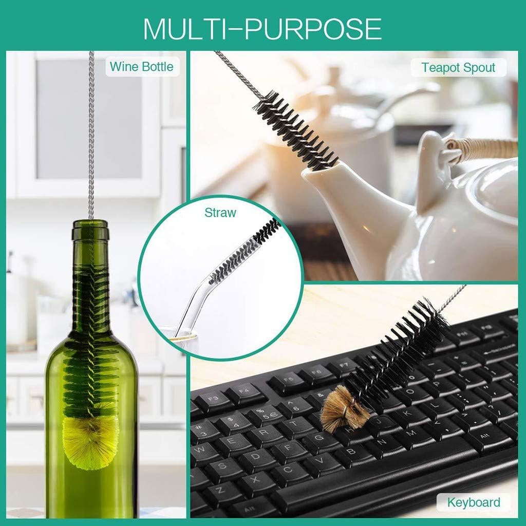 16in Bendable Bottle Brush, Long Handle Bottle Cleaning Brush for Cleaning Narrow Neck Bottles, Baby Bottles, Flask, Pitcher, Vase, Bird Feeder, Home Kitchen Sink Cleaning Brush, Water Bottle Brush
