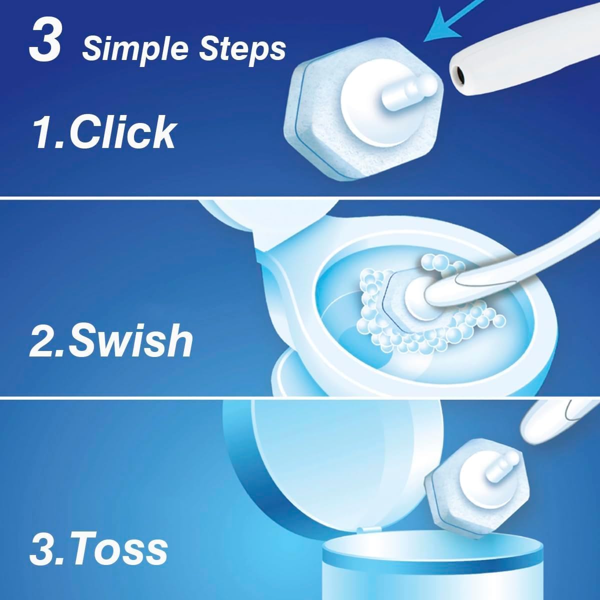 Toilet Wand Refills for Clorox,Upgrade Scrubbing Fiber Cotton Brush Heads Compatible with Clorox Toilet Wand for Bathroom Efficient Cleaning, Pack of 50