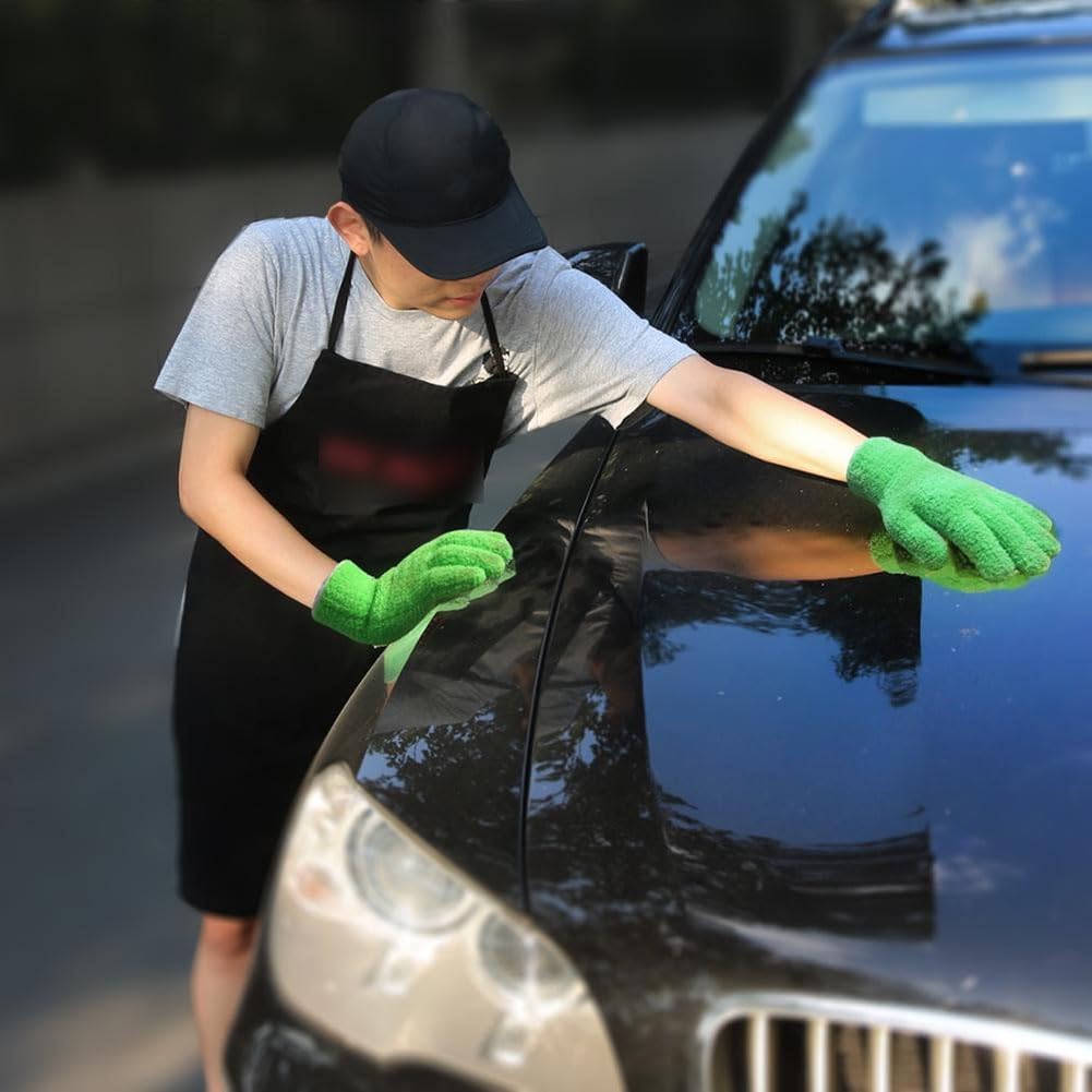6 Pcs Microfiber Dusting Gloves Reusable Washable Cleaning Gloves Mittens House Kitchen Cleaning Gloves Cloth Car Wash Hand Mitten